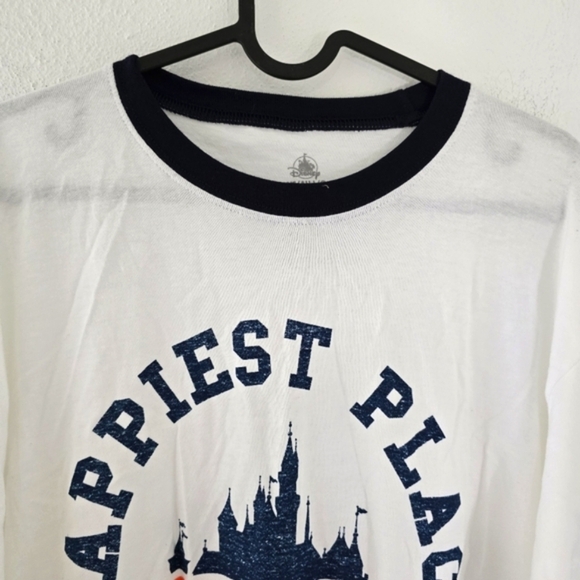 NWT Disneyland Happiest Place on Earth Ringer T-Shirt Adults Large - Picture 5 of 9